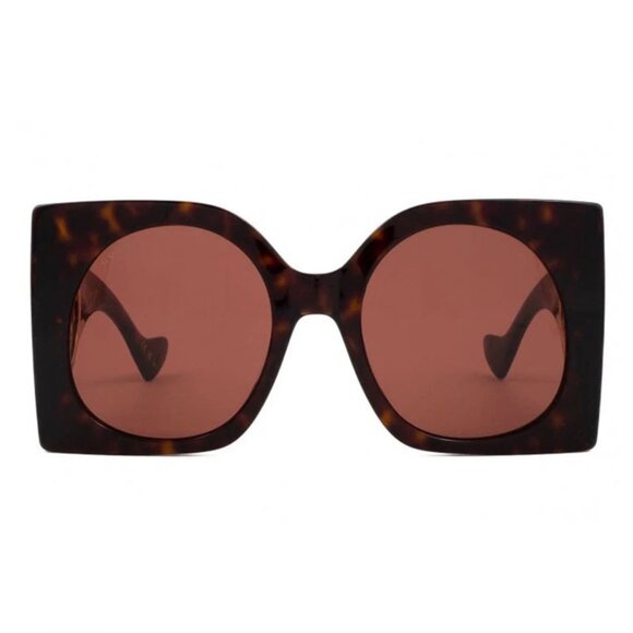 NEW GUCCI BROWN OVERSIZED SUNGLASSES GUCCI - Picture 2 of 3